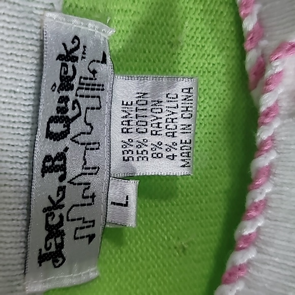 Jack B. Quick flamingo button down sequin detail sweater size L excellent cond - Picture 7 of 7